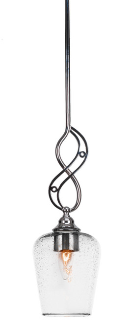 Toltec Lighting - 232-CH-210 - One Light Mini Pendant - Jazz - Chrome