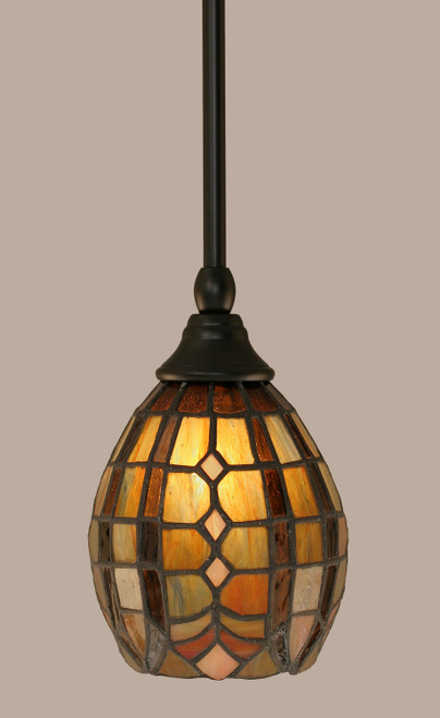 Toltec Lighting - 23-MB-9871 - One Light Mini Pendant - Stem - Matte Black