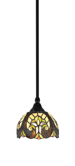Toltec Lighting - 23-MB-9945 - One Light Mini Pendant - Stem - Matte Black