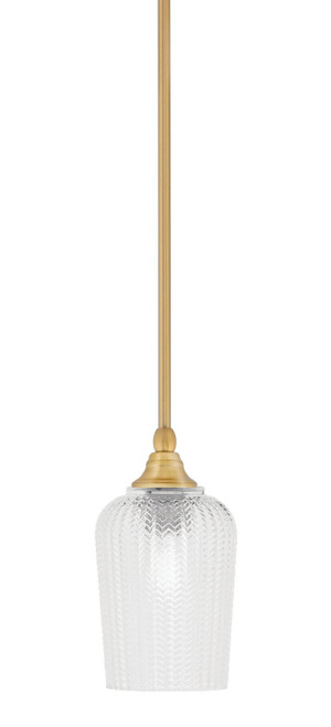 Toltec Lighting - 23-NAB-4250 - One Light Mini Pendant - Stem - New Age Brass