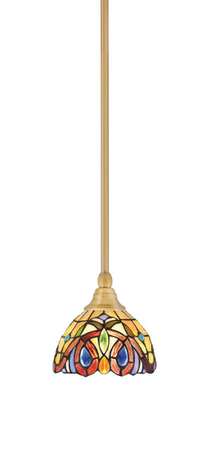 Toltec Lighting - 23-NAB-9445 - One Light Mini Pendant - Stem - New Age Brass