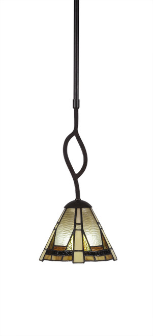 Toltec Lighting - 240-DG-9345 - One Light Mini Pendant - Revo - Dark Granite