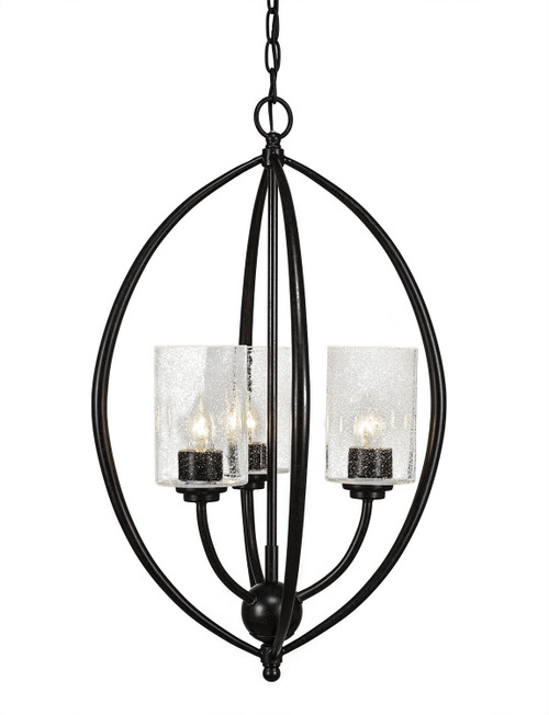 Toltec Lighting - 2414-DG-300 - Three Light Pendant - Marquise - Dark Granite