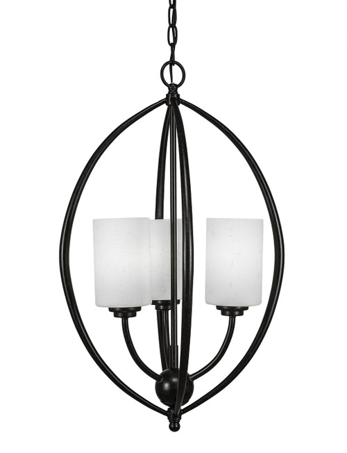 Toltec Lighting - 2414-DG-310 - Three Light Pendant - Marquise - Dark Granite