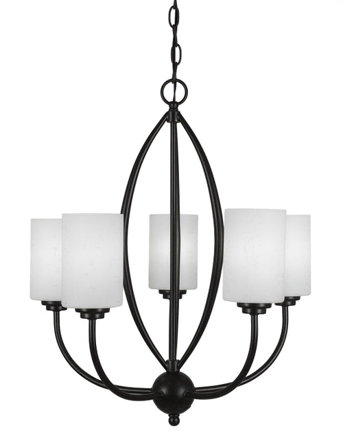 Toltec Lighting - 2415-DG-310 - Five Light Chandelier - Marquise - Dark Granite