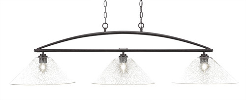 Toltec Lighting - 2453-DG-308 - Three Light Island Pendant - Marquise - Dark Granite
