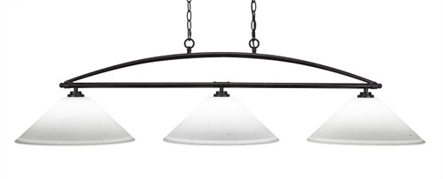 Toltec Lighting - 2453-DG-318 - Three Light Island Pendant - Marquise - Dark Granite