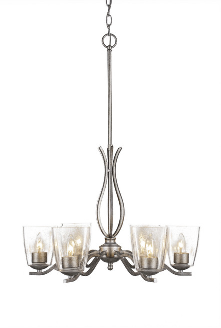 Toltec Lighting - 246-AS-461 - Six Light Chandelier - Revo - Aged Silver