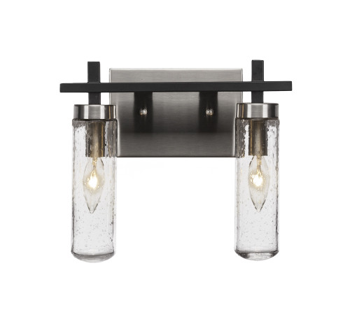 Toltec Lighting - 2512-MBBN-600 - Two Light Bath Bar - Salinda - Matte Black & Brushed Nickel