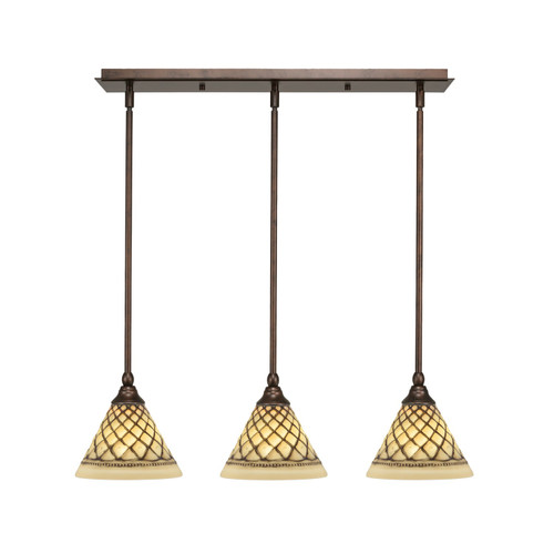 Toltec Lighting - 25-BRZ-7185 - Three Light Multi Light Mini Pendant - Any - Bronze
