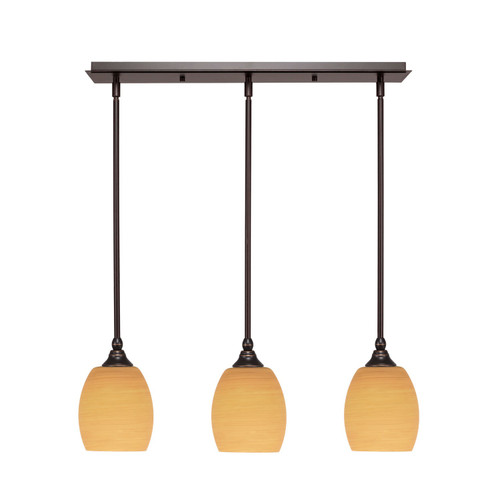 Toltec Lighting - 25-DG-625 - Three Light Multi Light Mini Pendant - Any - Dark Granite