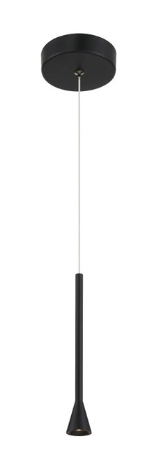 George Kovacs - P1456-66A-L - LED Mini Pendant - Piccolo - Coal Black