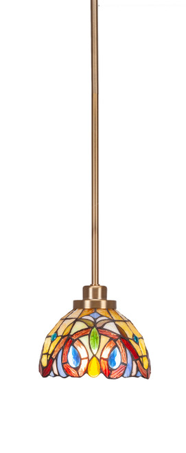 Toltec Lighting - 2601-NAB-9445 - One Light Mini Pendant - Odyssey - New Age Brass