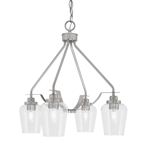 Toltec Lighting - 2604-BN-210 - Four Light Chandelier - Odyssey - Brushed Nickel