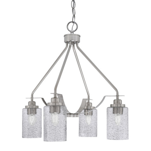 Toltec Lighting - 2604-BN-3002 - Four Light Chandelier - Odyssey - Brushed Nickel