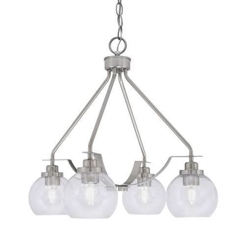 Toltec Lighting - 2604-BN-4100 - Four Light Chandelier - Odyssey - Brushed Nickel