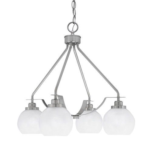 Toltec Lighting - 2604-BN-4101 - Four Light Chandelier - Odyssey - Brushed Nickel