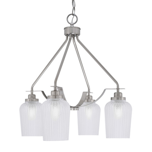 Toltec Lighting - 2604-BN-4250 - Four Light Chandelier - Odyssey - Brushed Nickel