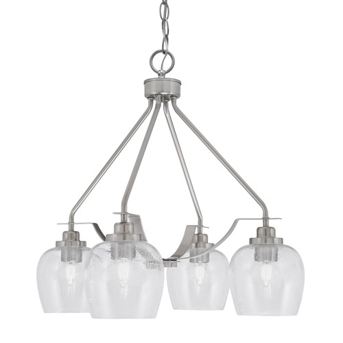 Toltec Lighting - 2604-BN-4810 - Four Light Chandelier - Odyssey - Brushed Nickel