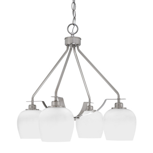 Toltec Lighting - 2604-BN-4811 - Four Light Chandelier - Odyssey - Brushed Nickel