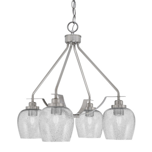 Toltec Lighting - 2604-BN-4812 - Four Light Chandelier - Odyssey - Brushed Nickel
