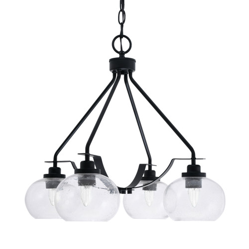 Toltec Lighting - 2604-MB-202 - Four Light Chandelier - Odyssey - Matte Black