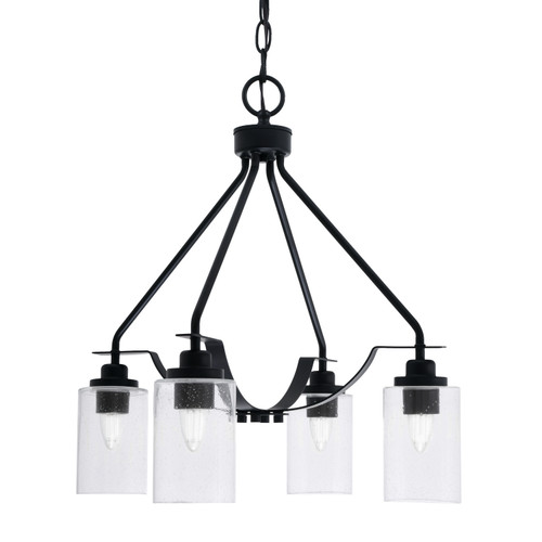 Toltec Lighting - 2604-MB-300 - Four Light Chandelier - Odyssey - Matte Black