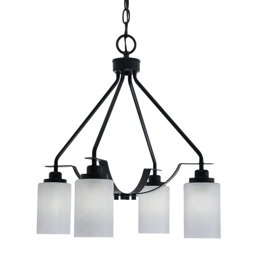 Toltec Lighting - 2604-MB-3001 - Four Light Chandelier - Odyssey - Matte Black
