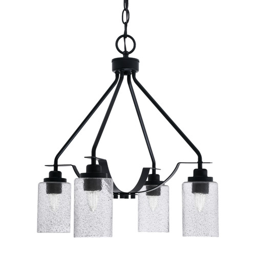 Toltec Lighting - 2604-MB-3002 - Four Light Chandelier - Odyssey - Matte Black