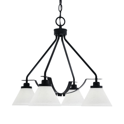 Toltec Lighting - 2604-MB-312 - Four Light Chandelier - Odyssey - Matte Black