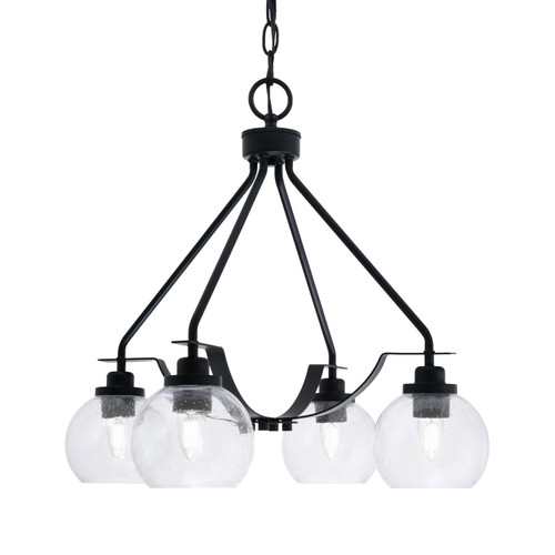 Toltec Lighting - 2604-MB-4100 - Four Light Chandelier - Odyssey - Matte Black