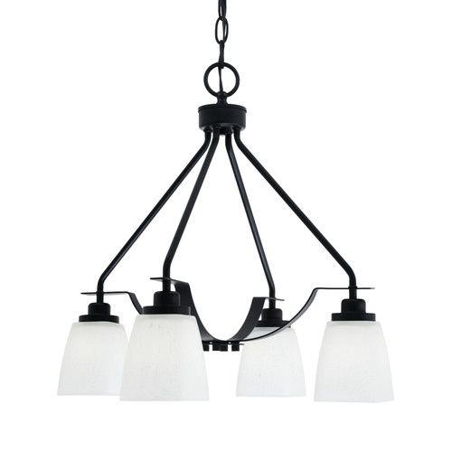 Toltec Lighting - 2604-MB-460 - Four Light Chandelier - Odyssey - Matte Black