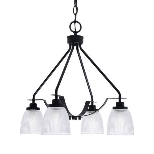 Toltec Lighting - 2604-MB-500 - Four Light Chandelier - Odyssey - Matte Black