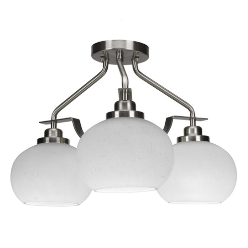 Toltec Lighting - 2607-BN-212 - Three Light Semi-Flush Mount - Odyssey - Brushed Nickel