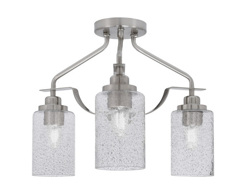 Toltec Lighting - 2607-BN-3002 - Three Light Semi-Flush Mount - Odyssey - Brushed Nickel