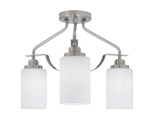 Toltec Lighting - 2607-BN-310 - Three Light Semi-Flush Mount - Odyssey - Brushed Nickel