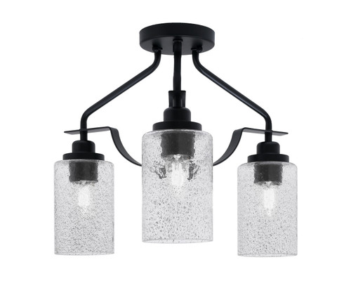 Toltec Lighting - 2607-MB-3002 - Three Light Semi-Flush Mount - Odyssey - Matte Black