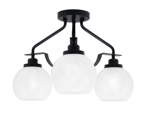Toltec Lighting - 2607-MB-4101 - Three Light Semi-Flush Mount - Odyssey - Matte Black