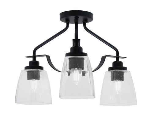 Toltec Lighting - 2607-MB-461 - Three Light Semi-Flush Mount - Odyssey - Matte Black