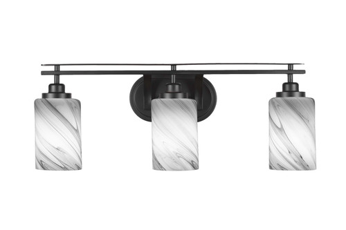 Toltec Lighting - 2613-MB-3009 - Three Light Bath Bar - Odyssey - Matte Black