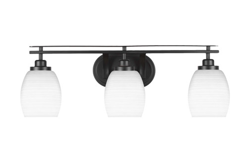 Toltec Lighting - 2613-MB-4021 - Three Light Bath Bar - Odyssey - Matte Black