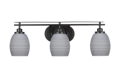 Toltec Lighting - 2613-MB-4022 - Three Light Bath Bar - Odyssey - Matte Black