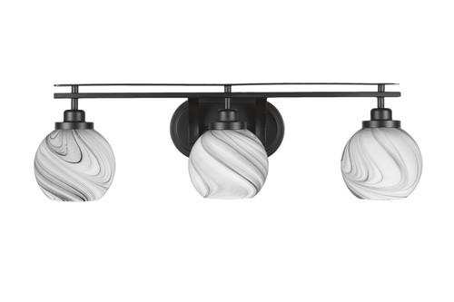 Toltec Lighting - 2613-MB-4109 - Three Light Bath Bar - Odyssey - Matte Black