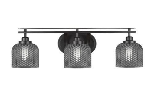 Toltec Lighting - 2613-MB-4612 - Three Light Bath Bar - Odyssey - Matte Black