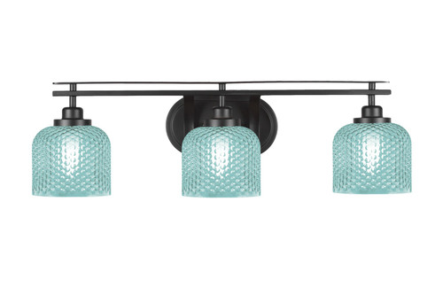 Toltec Lighting - 2613-MB-4615 - Three Light Bath Bar - Odyssey - Matte Black
