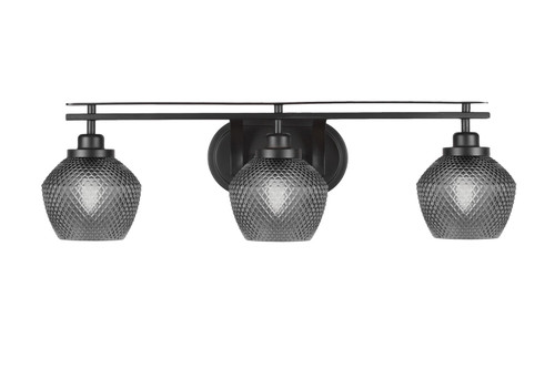Toltec Lighting - 2613-MB-4622 - Three Light Bath Bar - Odyssey - Matte Black