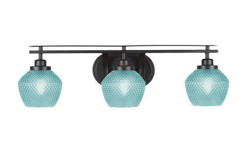 Toltec Lighting - 2613-MB-4625 - Three Light Bath Bar - Odyssey - Matte Black