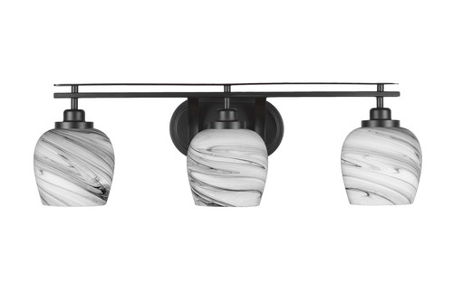Toltec Lighting - 2613-MB-4819 - Three Light Bath Bar - Odyssey - Matte Black