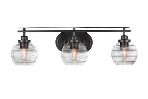 Toltec Lighting - 2613-MB-5110 - Three Light Bath Bar - Odyssey - Matte Black