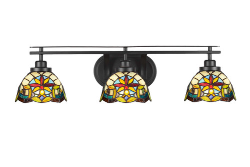 Toltec Lighting - 2613-MB-9365 - Three Light Bath Bar - Odyssey - Matte Black